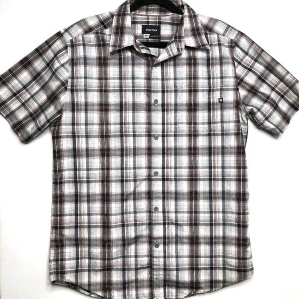 MARMOT Plaid Short Sleeve Button Down